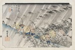 Hiroshige, Utagawa - Shono (aus der 53 Stationen des Tokaido)