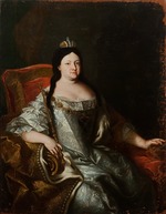 Unbekannter Künstler - Porträt der Zarin Anna Ioannowna (1693-1740)