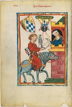 Unbekannter Künstler - Herr Leuthold von Seven (Darstellung im Codex Manesse) 
