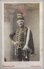 Fotoatelier Wesenberg - Nikolai Figner (1857-1918) als German bei der Uraufführung der Oper Pique Dame am 19. Dezember 1890 im Mariinski-Theater
