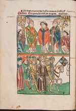 Unbekannter Künstler - Übergabe des Johannes Hus an die weltliche Gewalt (Illustration aus der Richentals Chronik)