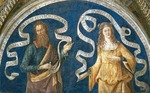 Pinturicchio, Bernardino, Werkstatt von - Der Prophet Jeremia und die Agrippinische Sibylle