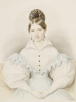 Kriehuber, Josef - Porträt von Anna Plochl (1804-1885), Freifrau von Brandhofen (Kopie)