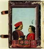 Botticelli, Sandro - Porträt von Federico da Montefeltro und Cristoforo Landino. Aus Disputationes Camaldulenses von Cristoforo Landino