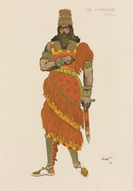 Bakst, Léon - General Hasphénor. Kostümentwurf zum Theaterstück Judith von Henri Bernstein im Théâtre du Gymnase, Paris