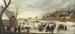 Avercamp, Hendrick - Winterlandschaft mit Schlittschuhläufer