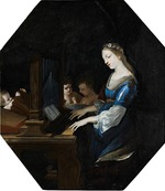 Stella, Jacques - Heilige Cäcilia, die Orgel spielend