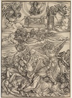 Dürer, Albrecht - Die vier Racheengel und das reitende Heer. Aus Apocalypsis cum Figuris