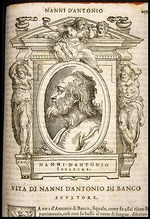 Vasari, Giorgio - Nanni d'Antonio di Banco. Aus: Giorgio Vasari, Lebensbeschreibungen der berühmtesten Maler, Bildhauer und Architekten