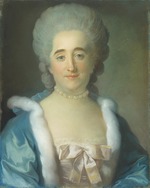 Perronneau, Jean-Baptiste - Porträt von Mme Le Grix, geb. Marthe Agard