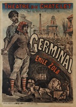 Unbekannter Künstler - Plakat für die Theateraufführung Germinal von Émile Zola im Théâtre du Châtelet 
