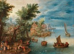Brueghel, Pieter, der Jüngere - Flusslandschaft