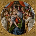 Botticelli, Sandro - Madonna mit Kind und sechs Engeln