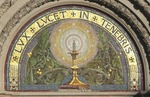 Unbekannter Künstler - Waldenser Symbol Lux lucet in tenebris auf der Tempio valdese di piazza Cavour in Rom