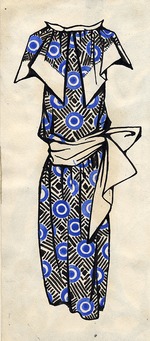 Popowa, Ljubow Sergejewna - Entwurf für ein Kleid