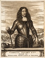Unbekannter Künstler - Porträt von König Karl II. von England (1630-1685) (Aus: Schauplatz des Krieges) 