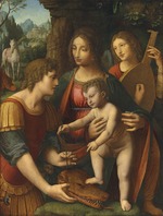 Luini, Bernardino - Die Madonna mit Kind mit dem Heiligen Georg und einem Engel