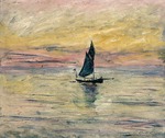 Monet, Claude - Das Segelboot, Abend-Effekt