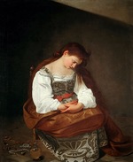 Caravaggio, Michelangelo - Die reuige Maria Magdalena