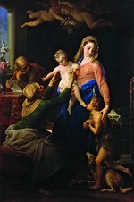 Batoni, Pompeo Girolamo - Die Heilige Familie mit dem Johannesknaben und der heiligen Elisabeth