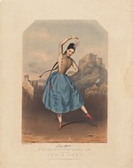 Unbekannter Künstler - Fanny Elßler (1810-1884) tanzt Krakowiak im Ballett La Gipsy