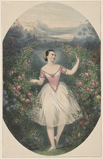 Desmaisons, Émile - Porträt von Balletttänzerin Marie Taglioni (1804-1884) im Ballett Théa ou La Fée aux Fleurs von Cesare Pugni