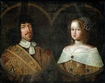 Unbekannter Künstler - Porträt von König Friedrich III. von Dänemark (1609-1670) und Sophie Amalie (1670-1710), Herzogin von Braunschweig-Lüneburg