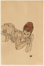 Schiele, Egon - Liegende Frau