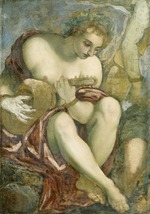 Tintoretto, Jacopo - Muse mit Laute
