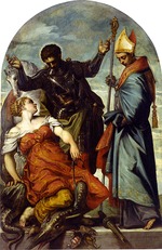 Tintoretto, Jacopo - Heiliger Ludwig von Toulouse und heiliger Georg