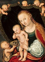 Cranach, Lucas, der Ältere - Madonna und Kind mit dem Johannesknaben 