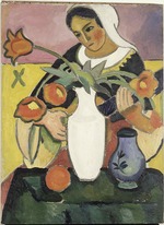 Macke, August - Die Lautenspielerin