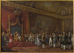 Goubaud, Innocent Louis - Huldigung Napoleons I. durch Deputierten des römischen Senats im Thronsaal des Tuileries am 16. November 1809