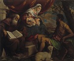Bassano, Jacopo, il vecchio - Madonna und Kind mit Johannes dem Täufer und heiligen Antonius Eremita 