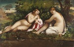 Palma il Vecchio, Jacopo, der Ältere - Zwei ruhende Nymphen (Jupiter in Gestalt der Diana und Kallisto?)