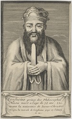 Unbekannter Künstler - Porträt des chinesischen Philosophen Konfuzius