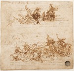 Leonardo da Vinci - Studie für die Schlacht von Anghiari
