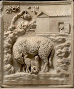 Römische Antike Kunst, Klassische Skulptur - Brunnenrelief Grimani: Mutterschaf mit Lamm