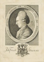 Unbekannter Künstler - Porträt von Graf Johann Friedrich Struensee (1737-1772)