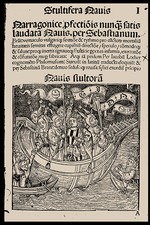 Unbekannter Künstler - Titelseite des Buches Das Narrenschiff von Sebastian Brant