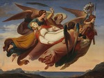 Blaas, Karl von - Die heilige Katharina von Alexandria, von Engeln zum Berg Sinai getragen