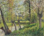 Pissarro, Camille - Bords de l'Epte à Êragny, soleil couchant 