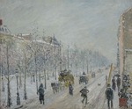 Pissarro, Camille - Les Boulevards, extérieurs, effet de neige