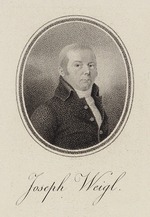 Unbekannter Künstler - Porträt von Cellist Joseph Franz Weigl (1740-1820) 