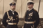 Unbekannter Fotograf - Kaiser Wilhelm II. und Zar Nikolaus II. in Björkö