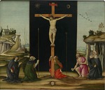 Botticelli, Sandro, (Werkstatt) - Die Kreuzigung mit Heiligen