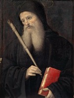Perugino - Der Heilige Benedikt (Predella des San Pietro Polyptychons)
