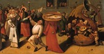 Bosch, Hieronymus, (Schule) - Der Kampf zwischen Karneval und Fasten (Detail)
