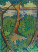 Mueller, Otto - Landschaft mit drei Bäumen
