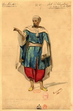 Lormier, Paul - Abayaldos. Kostümentwurf zur Oper Dom Sébastien, Roi de Portugal von Gaetano Donizetti